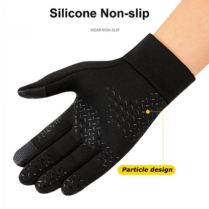 Winter Touchscreen Gloves for Men and Women, Cold Weather Cycling, Running and Hiking Handwear in Gray or Black with M, L and XL Size Options