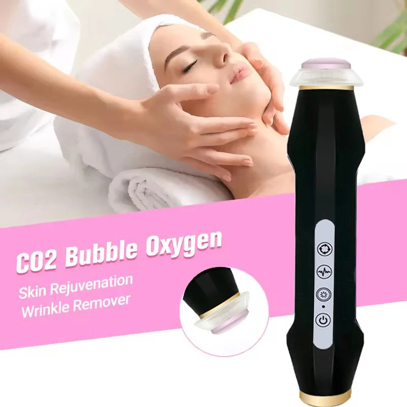 Rechargeable Facial Bubble Pen, 106g Handheld Beauty Device with Five Vibration and Spin Intensity Levels, Eight LED Modes and With Box or No Box Options