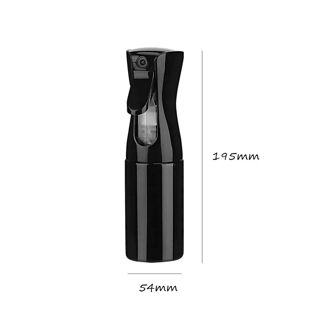 Hairdressing Spray Bottle 200ml, Refillable PET Continuous Fine Mist Water Sprayer in Black or White for Barber, Salon and At-Home Hair Styling