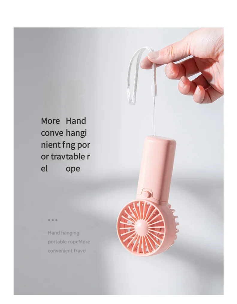 AA Battery Handheld Fan with Mini Portable Design, Pink, White or Green Options Without Batteries for Personal Airflow, Everyday Carry and Summer Outings