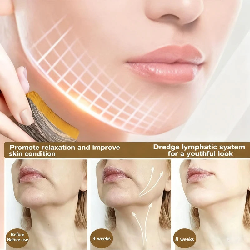 Facial Massage Brush with Contoured Design and Listed Soft Bristles, One or Two-Piece Options for Face, Chin and Jawline Personal Skincare Accessories