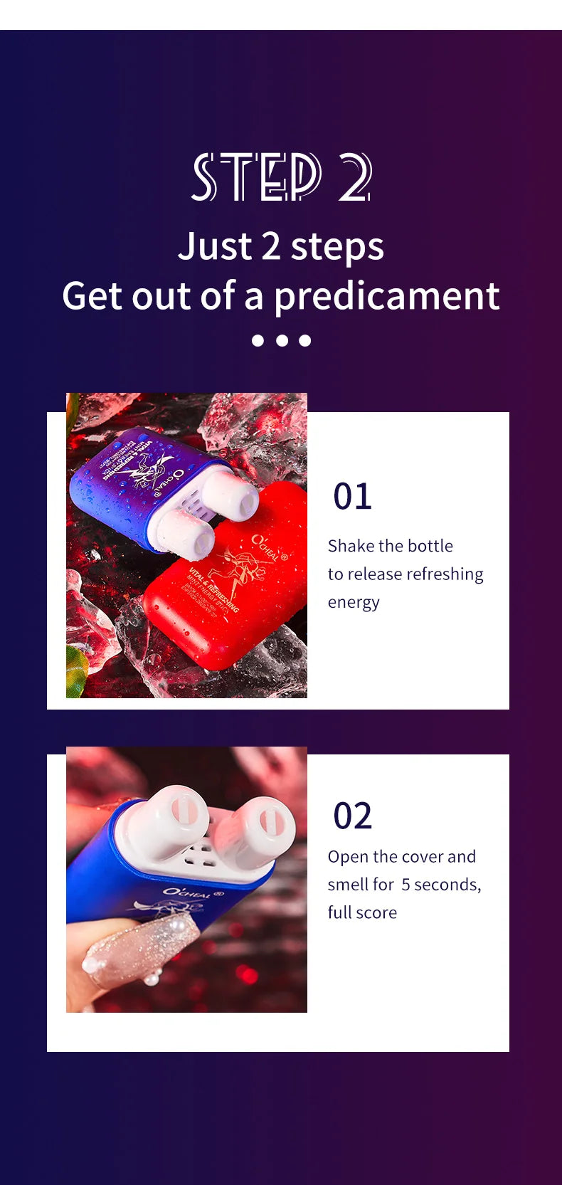 Aroma Scent Stick by O'cheal with Double-Hole Design, Listed 3.6g Format and Mint, Watermelon, Peach, Lemon or Grape Labels with Single and Multipack Options