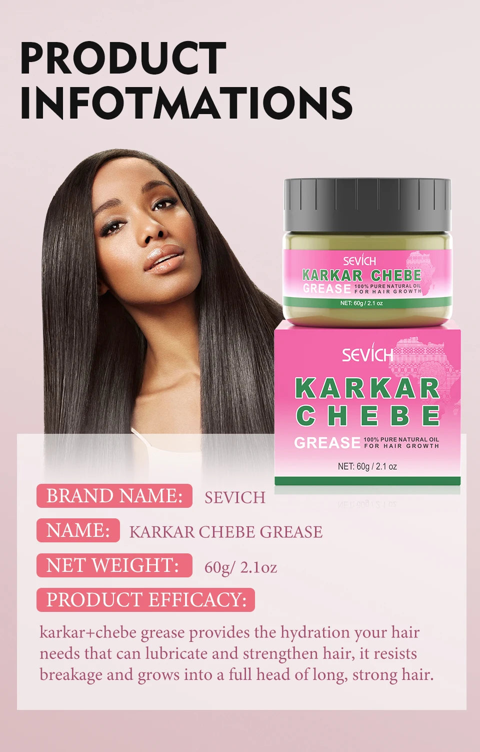 Hair Care Oil and Cream Options with Karkar, Chebe, Batana and Rosemary References, Single 40ml Oil, Single 60g Cream or Set and gift for Cosmetic Grooming
