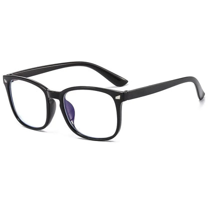 Minimalist Square Clear Lens Glasses with Acrylic Lenses and Lightweight Plastic Frames, Unisex Casual Eyewear in Black or BlackTransparentDemi Options