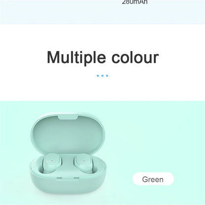 A6S Wireless Bluetooth Earphones, Bluetooth 5.0 Stereo Audio with Touch Control and Five Color Options for Compatible Phone Music and Everyday Calls