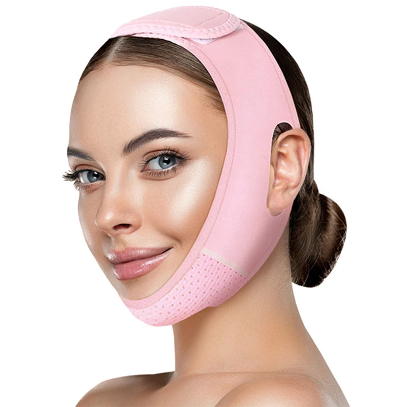 LKK03 Reusable Face Strap, V-Shaped Chin Band Beauty Accessory for Adult At-Home Personal Care Routines with Fit and Material Details to Confirm Before Use