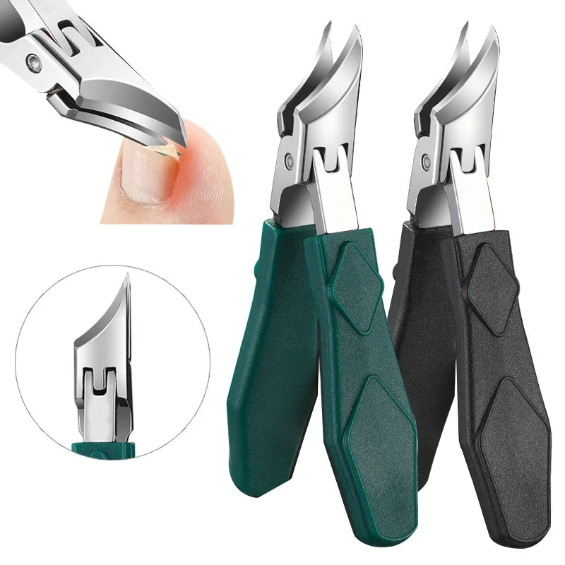 Anti-Splash Nail Trimmer for Adults, Manual Nail Clipper for Everyday Home Manicure and Personal Grooming in A-Green, A-Black or B-Blue