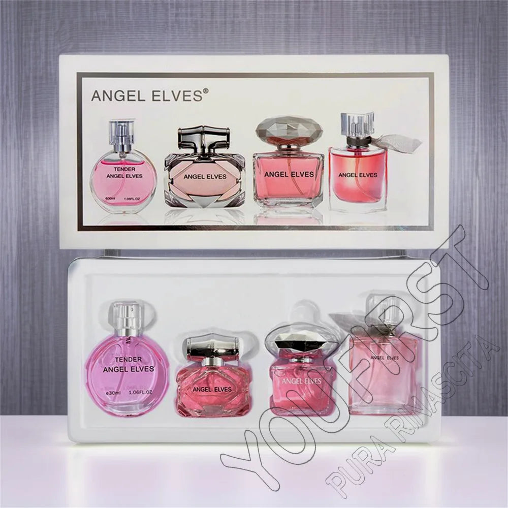 Perfume Gift Set for Women with Floral Fruity Scent References, Listed Four-Piece Gift Box and 120ml Option for Everyday Fragrance and Gift Planning