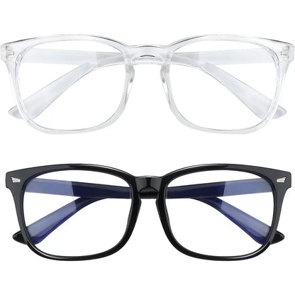 Screen Routine Fashion Glasses for Men and Women, 2PCS WB Eyewear Option for Computer Desks, Gaming Setups and Everyday Office Outfits