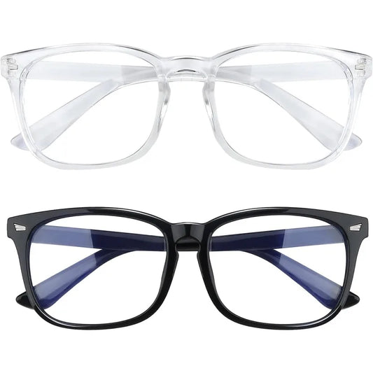 Screen Routine Fashion Glasses for Men and Women, 2PCS WB Eyewear Option for Computer Desks, Gaming Setups and Everyday Office Outfits
