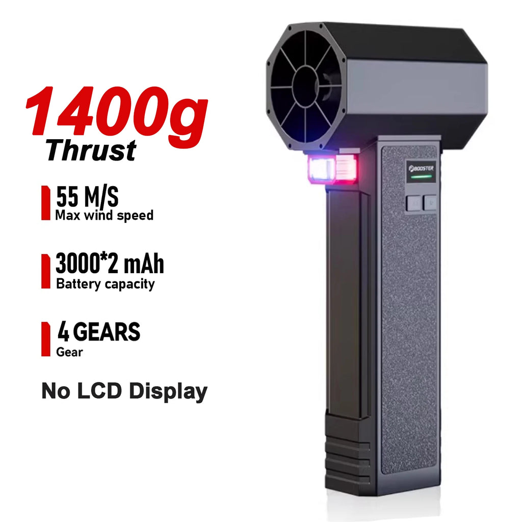 Cordless Car Dryer Air Blower TF64 with Listed 64mm Brushless Motor, Four Speed Settings and 3000mAh or 4000mAh Option Labels for Vehicle and Outdoor Cleanup