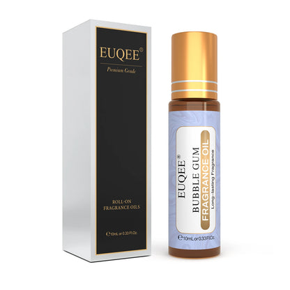 EUQEE Fragrance Oil 10ml with Gift Box, Single Scent Bottle in 36 Options Including Clean Cotton, White Musk, Strawberry, Mango and Coconut Vanilla