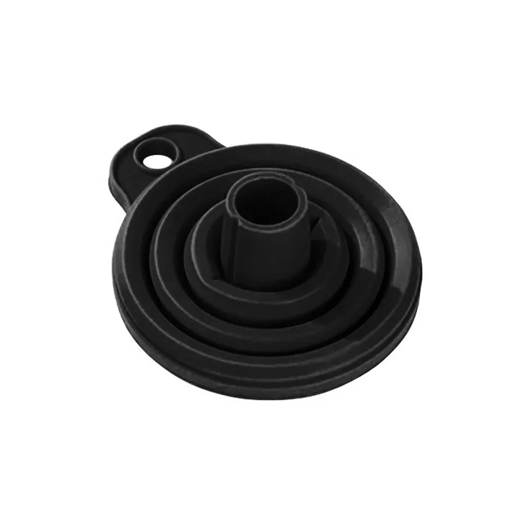 Collapsible Silicone Car Funnel for Compatible Liquid Transfer, Small 6cm or Large 8.5cm Width with 1, 2 or 4-Piece Choices and Foldable Garage Storage Design