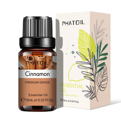 10ml Aroma Oil by PHATOIL for Compatible Diffusers and Home Fragrance, Amber Bottle with Lavender, Eucalyptus, Vanilla, Peppermint and Other Scent Options