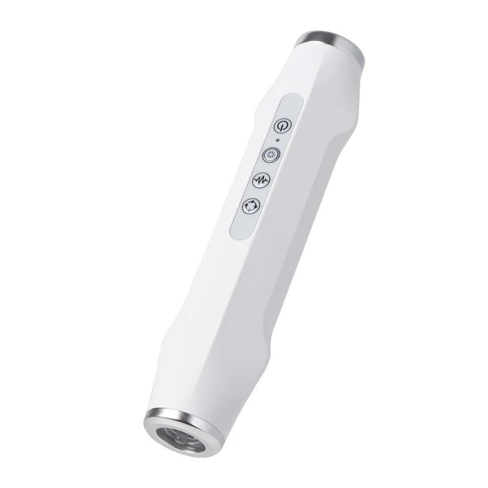 CO2 Facial Bubble Device Machine Only in White or Black, Handheld Beauty Tool with Listed Vibration, Spin and LED Modes, Compatible Care Kit Sold Separately