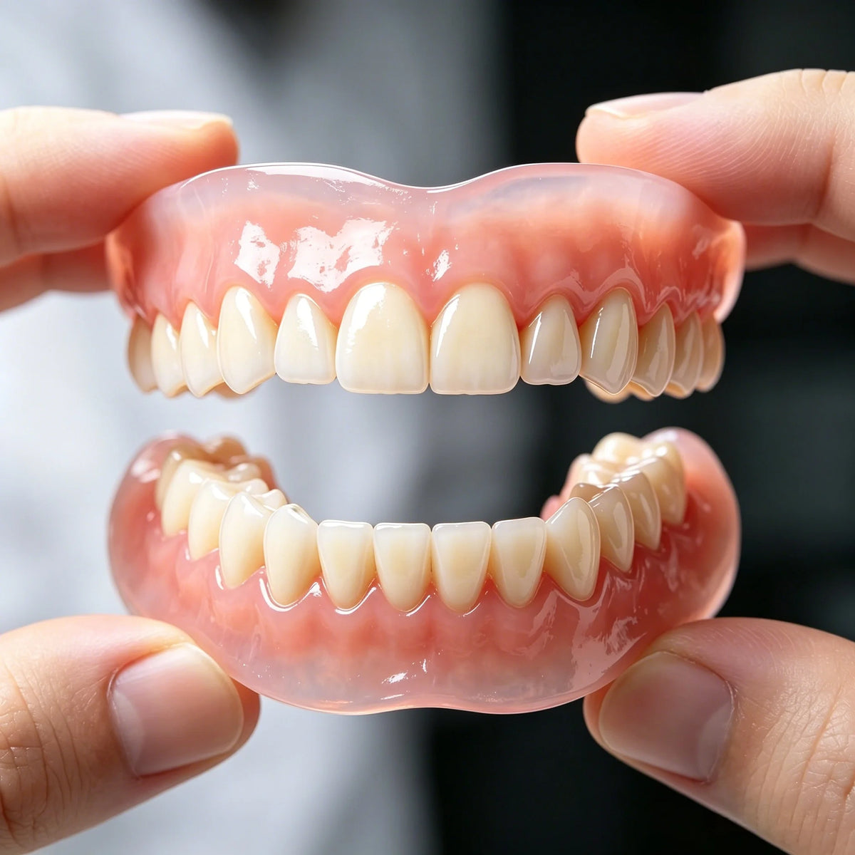 Full Set Denture-Style False Teeth with Upper and Lower Silicone References, One-Box Option for Adults Requiring Professional Dental Fit Review