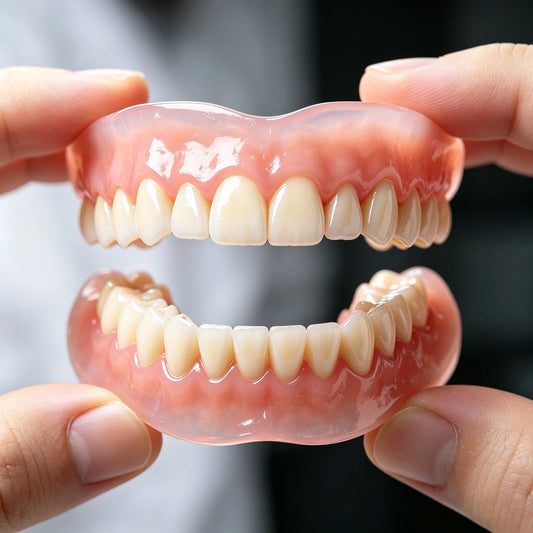 Full Set Denture-Style False Teeth with Upper and Lower Silicone References, One-Box Option for Adults Requiring Professional Dental Fit Review