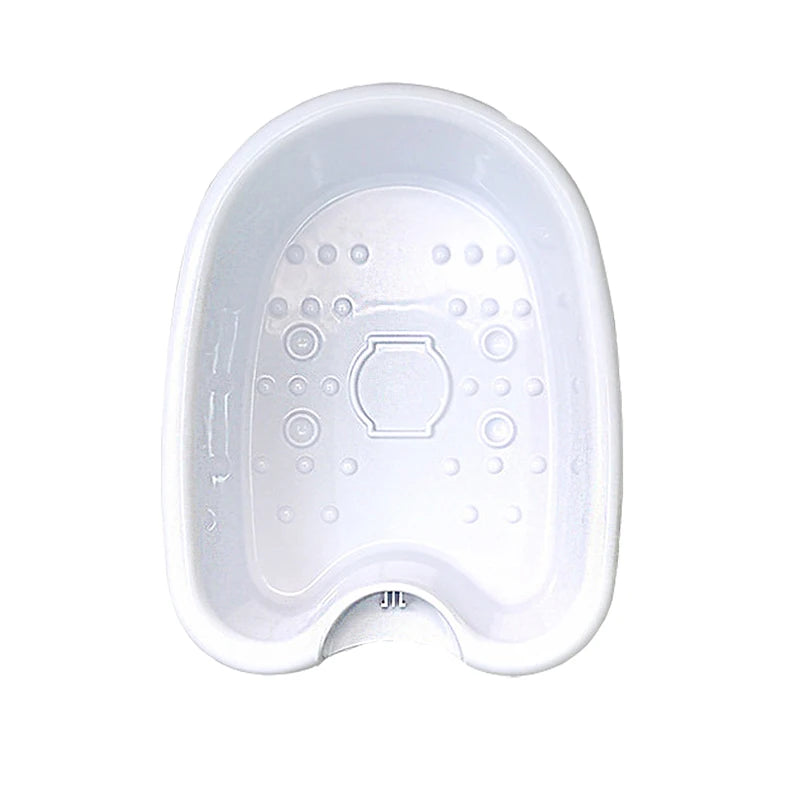 Foot Soaking Basin with Raised Circular Dots, Basin-Only Foot Bath Container for Seated Home Personal-Care Routines, No Foot Spa Machine Included