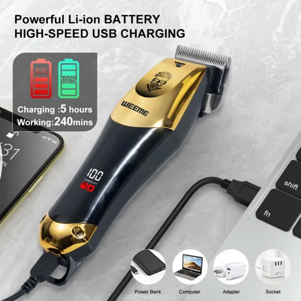 Vintage Rechargeable Hair Trimmer for Men's Hair and Beard Grooming, T9 Listing Reference with Twelve Coded Model Choices for Everyday Personal Care