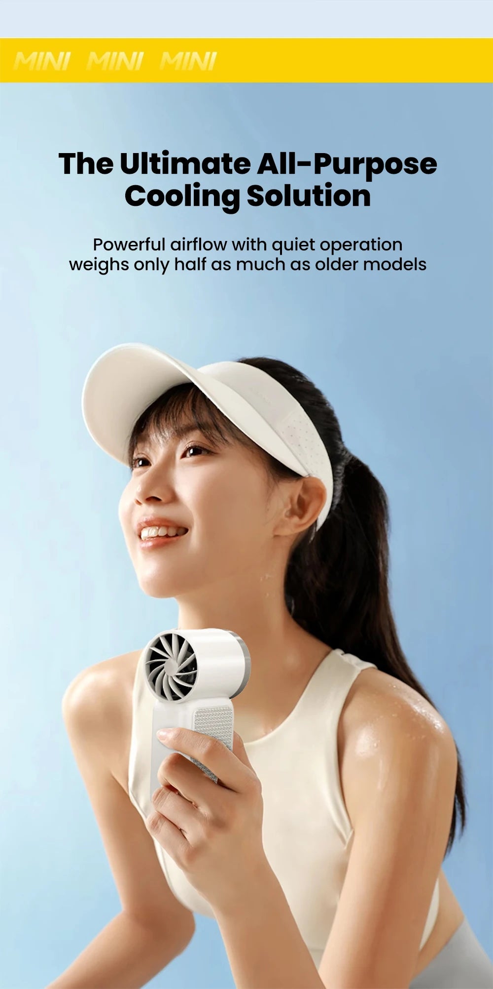 Five-Speed Handheld Fan with Type-C Charging and Button Controls, Rechargeable Mini Personal Fan in White, Purple, Gray or Green for Office and Summer Outings