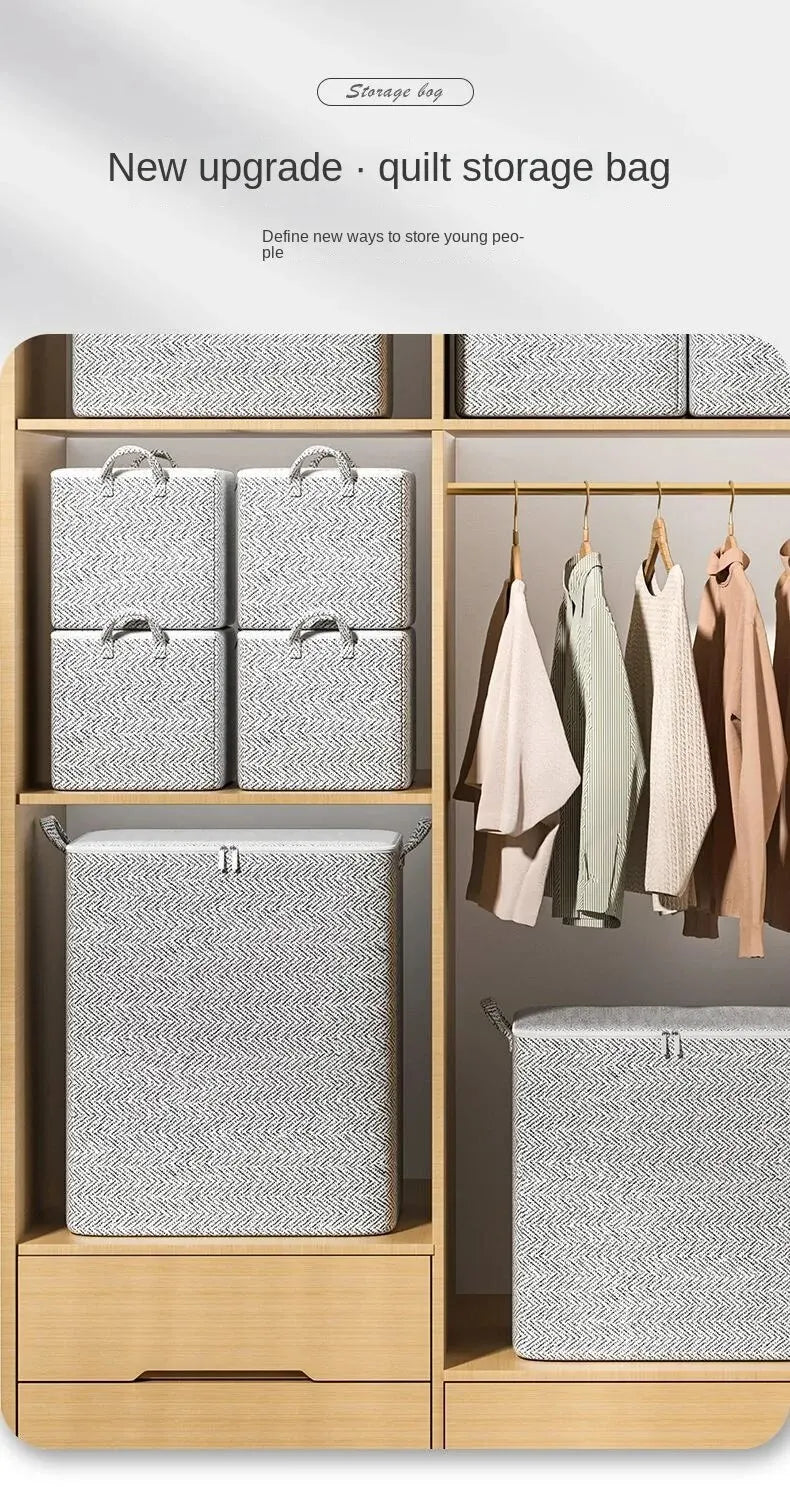 Non-Woven Quilt Storage Bag with Zipper Closure, Single Closet Organizer in 30L, 110L, 150L or 220L Options for Bedding, Clothing and Household Toys