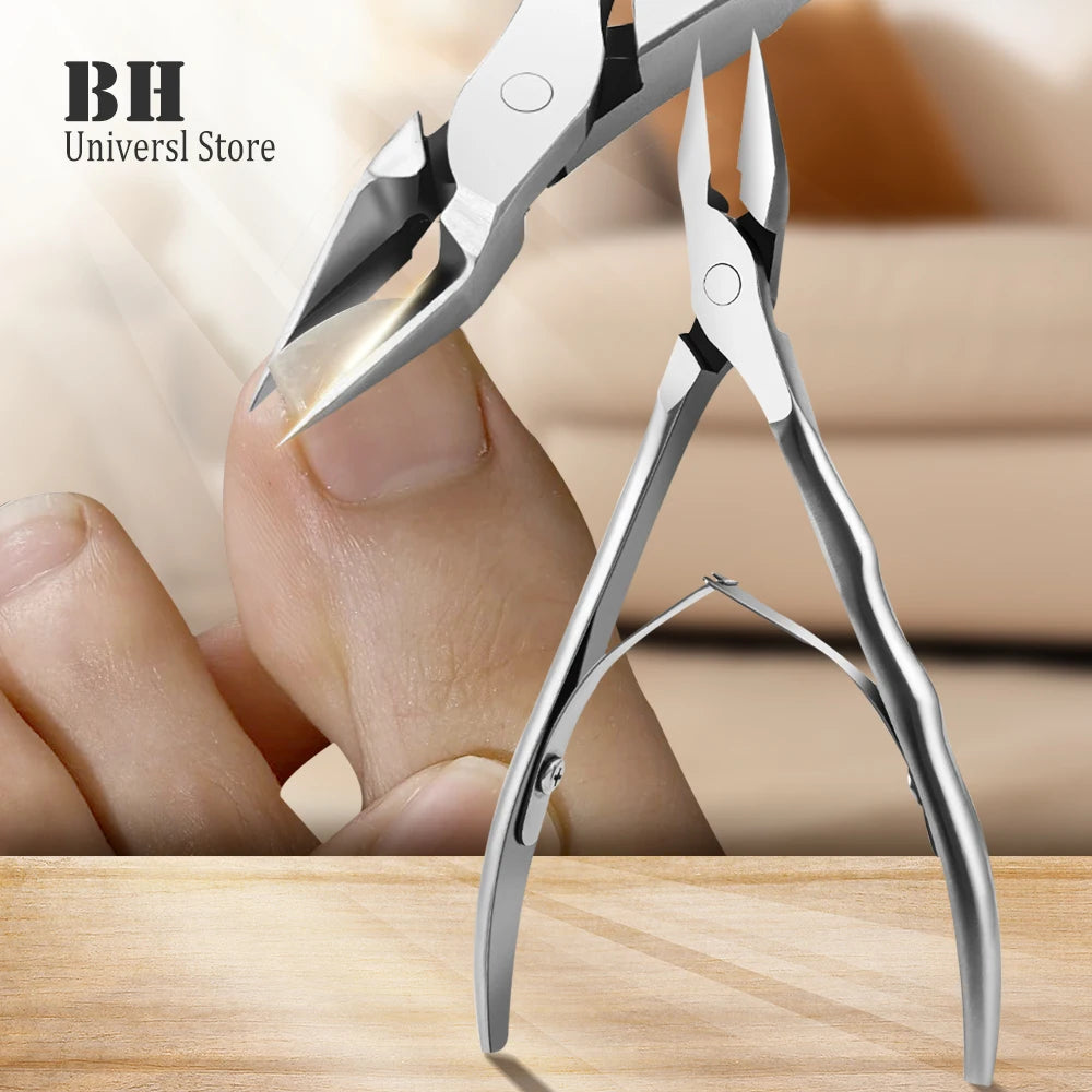 Straight Blade Toenail Clipper in Silver, Single Manual Nail Trimming Tool for Adult Personal Grooming, At-Home Pedicure and Manicure Care Routines