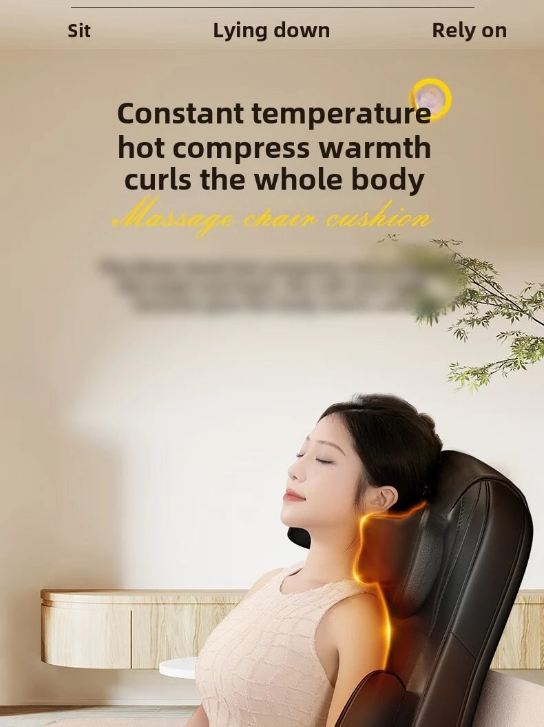 JAIYORL Electric Massage Seat Cushion with Vibration and Kneading References, Four Upgrade Model Labels and US, EU, UK or AU Plug Options