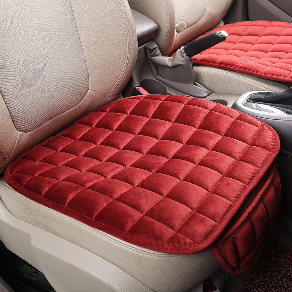Winter Car Seat Cushion, 50 x 50cm Flocking Cloth Seat Pad with Listed Anti-Slip and Breathable Design in Six Colors for Compatible Vehicle Seats