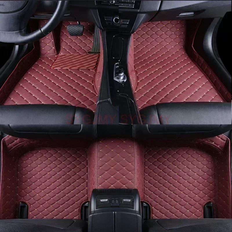 3D Car Floor Mats for Listed Renault Kadjar, Duster, Fluence and Koleos Configurations, Artificial Leather Cabin Covers with Black Single-Piece and Five-Seat Color Options