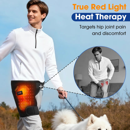 Wearable Red Light Heating Wrap Options for Wrist, Neck, Ankle and Hip, Adjustable Warmth with Model-Specific LED, Vibration and Power Features