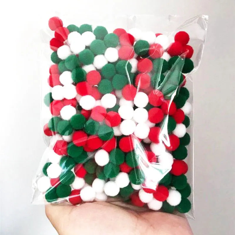 Cat Pom Pom Balls in Colorful Polyester, Listed 3 cm Plush Puff Toys for Supervised Indoor Chase and Batting Play, 20 to 500 Piece Pack Options