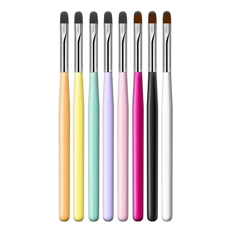 Nail Art Painting Brush Pen Options for UV Gel, Acrylic and Builder Gel Application, Six Numbered Selections for Pattern Detailing and DIY Manicure