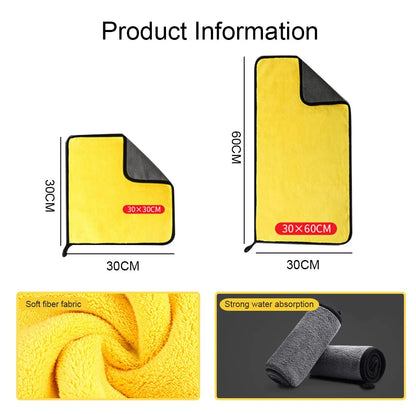 Car Detailing Microfiber Towels in Yellow, Soft Absorbent Polyester Cleaning Cloths with T054 and T056 Options in 1, 3 or 5 Pieces for Vehicle and Window Care