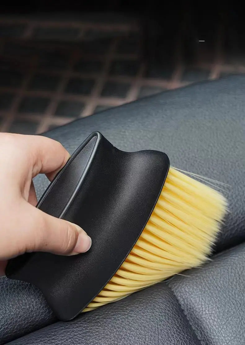 Car Interior Dusting Brush with Soft Bristles for Air Vents and Interior Gaps, Manual Auto Detailing Cleaning Tool in Option A for Routine Vehicle Care