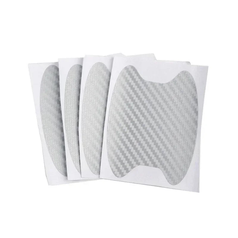Car Door Handle Protection Stickers in Nine Colors, Four-Piece Adhesive Exterior Cover Set with Listed 8.5 x 6.8cm Size for Handle-Area Styling