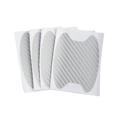 Car Door Handle Protection Stickers in Nine Colors, Four-Piece Adhesive Exterior Cover Set with Listed 8.5 x 6.8cm Size for Handle-Area Styling