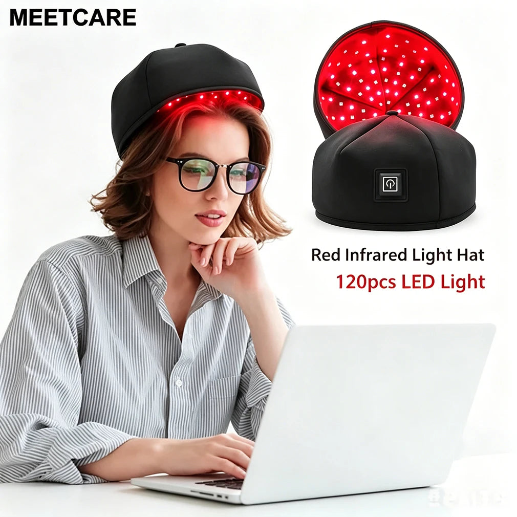 120-LED Scalp Light Cap with Listed 660nm and 830nm Wavelengths, Three Pulse Settings and 20-Minute Automatic Shutoff, USB Type-C and No-Box Regional Options