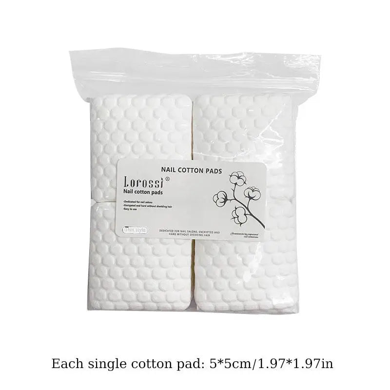 Square Nail Cotton Wipes with Listed 5 x 5cm Pad Size in 200 or 500-Piece Bags for Compatible Nail Polish Removal, Gel Cleansing and Manicure Prep