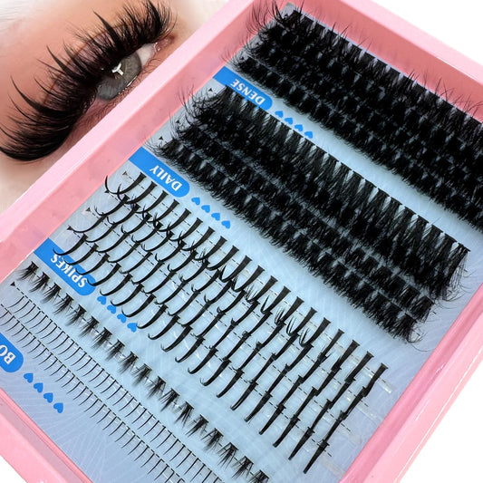 Multi-Row Lash Clusters and Spikes with Manga Style Options, 14, 15, 16 and 30-Row Labels Across 22 Selections for Adult Creative Eye Makeup Looks