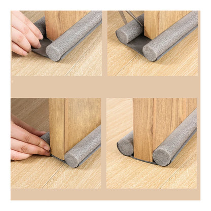 Flexible Door Bottom Sealing Strip in Grey, Black or White, Weatherstrip Guard for Compatible Door Gaps and Everyday Household Draft and Dust Management