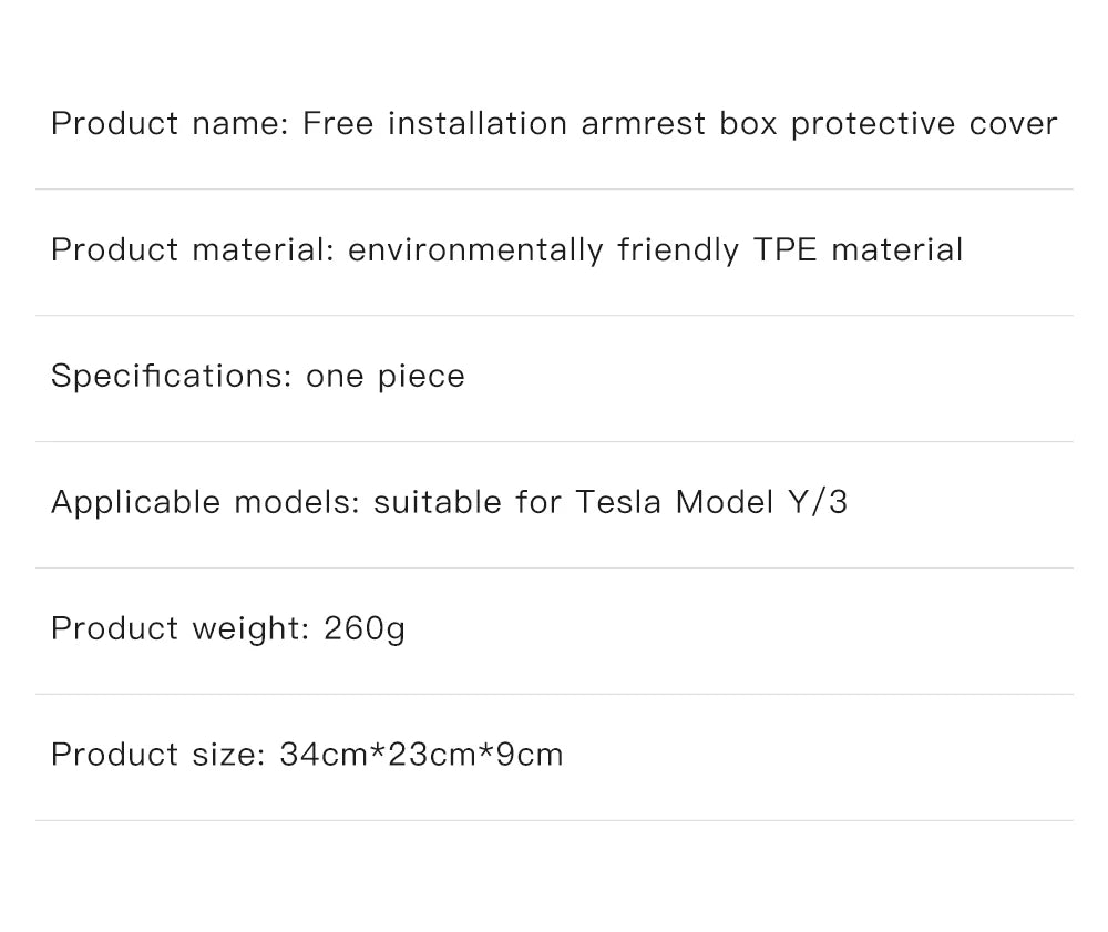 Center Console Armrest Cover with TPE and TPU Material Options, Stripe and Wavy Grain Styling for Select Tesla Model 3 Highland and Model Y Juniper Interiors