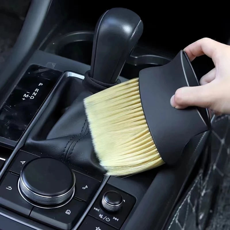 Car Interior Dusting Brush with Soft Bristles for Air Vents and Interior Gaps, Manual Auto Detailing Cleaning Tool in Option A for Routine Vehicle Care