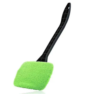 Car Windshield Cleaning Wand with Removable Microfiber Bonnet and Long Handle, Blue, Light Blue or Green Options for Interior Auto Glass and Window Care