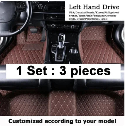 Jetta A5 Car Floor Mats for Listed Volkswagen 2006–2012 Models, Interior Floor Cover Set in Red, Coffee, Beige and Black Combinations with Fit Verification Required
