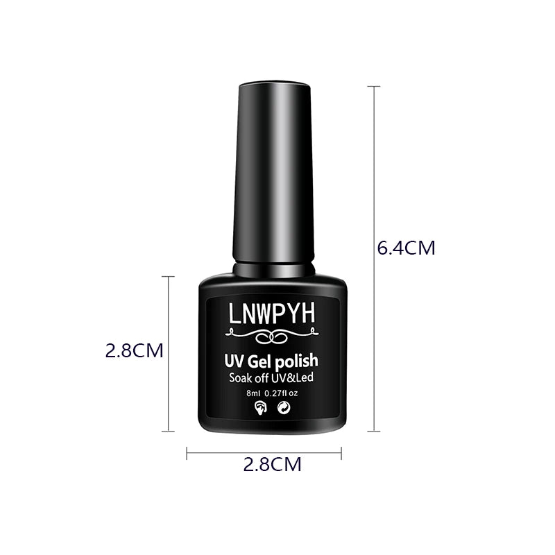 UV LED Gel Manicure Kit by LNWPYH with 27 Nail Polish Colors, 4 Poly Extension Gel Colors, Sensor Lamp, Base Coat and Glossy or Matte Finishes