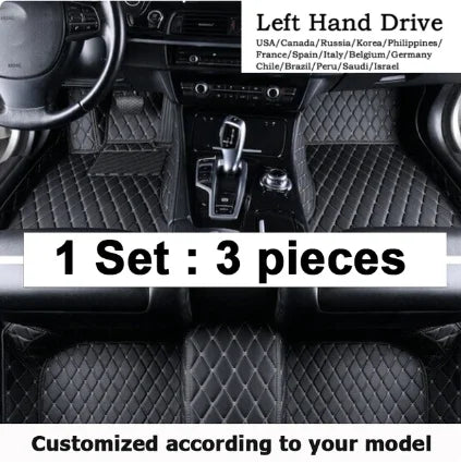 Jetta A5 Car Floor Mats for Listed Volkswagen 2006–2012 Models, Interior Floor Cover Set in Red, Coffee, Beige and Black Combinations with Fit Verification Required