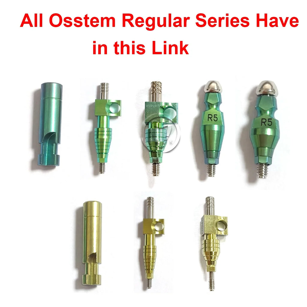 Dental Implant Impression Coping and Lab Analog Options for Osstem, Single-Piece Open and Closed Tray Transfers with Regular and Mini Model Selections