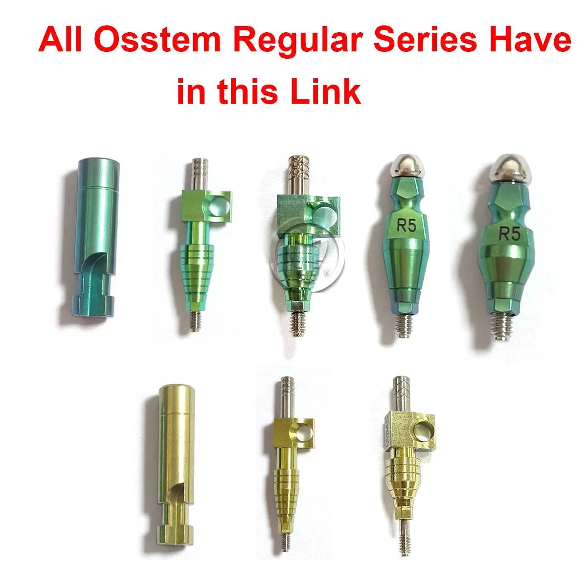 Dental Implant Impression Coping and Lab Analog Options for Osstem, Single-Piece Open and Closed Tray Transfers with Regular and Mini Model Selections