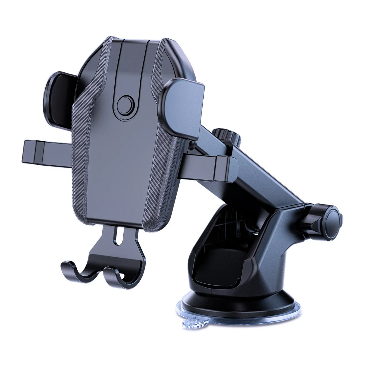 Suction Cup Car Phone Mount for Compatible Dashboard or Windshield Placement, Adjustable Smartphone Holder with Separate Air Vent Style Option