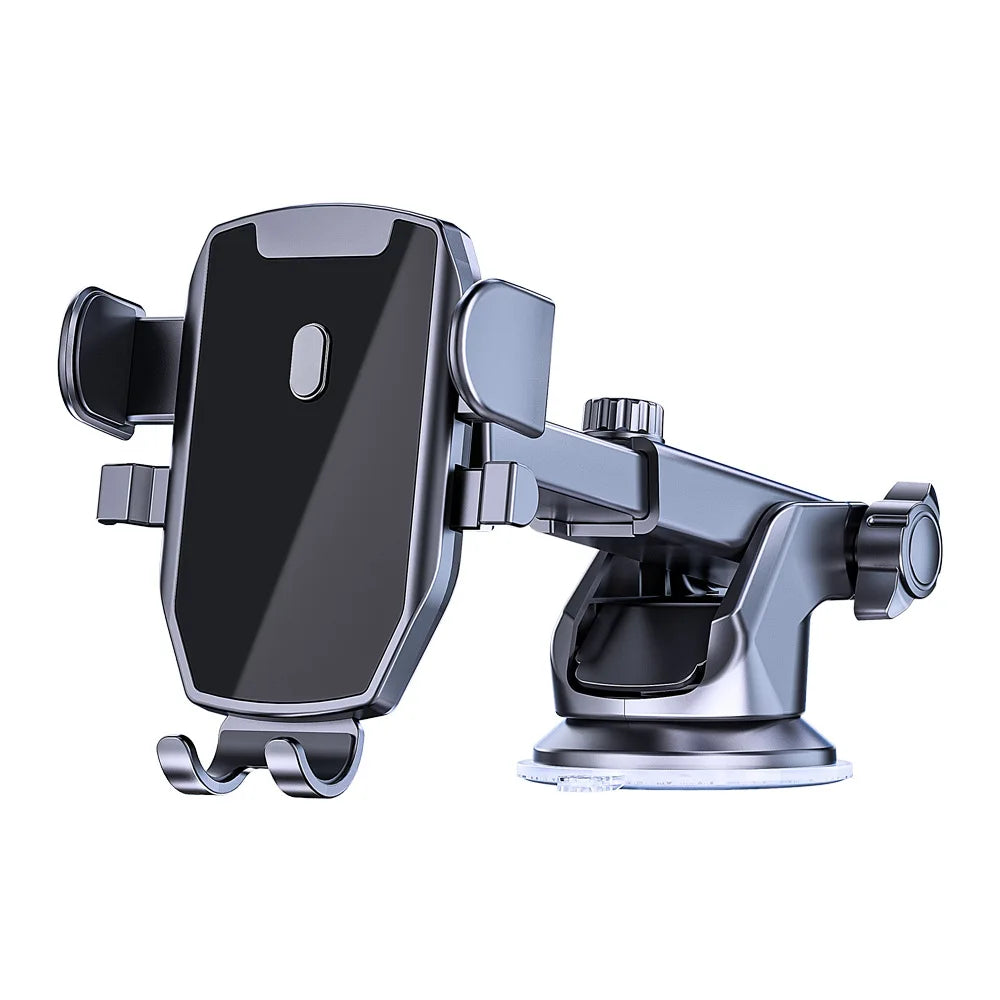 Suction Cup Car Phone Mount for Compatible Dashboard or Windshield Placement, Adjustable Smartphone Holder with Separate Air Vent Style Option